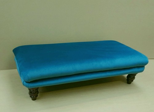 Extra large velvet footstool - ,