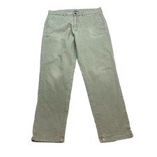 Tu Mens Chinos Trousers Size 34R Sage Green Straight Stretch Fit W34 L30 Inch
