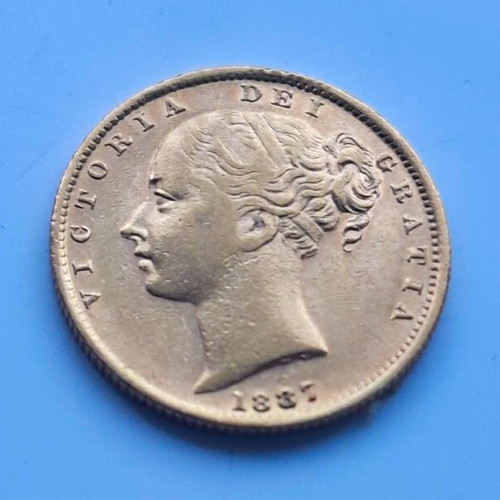 1887 gold sovereign - sovereign, young