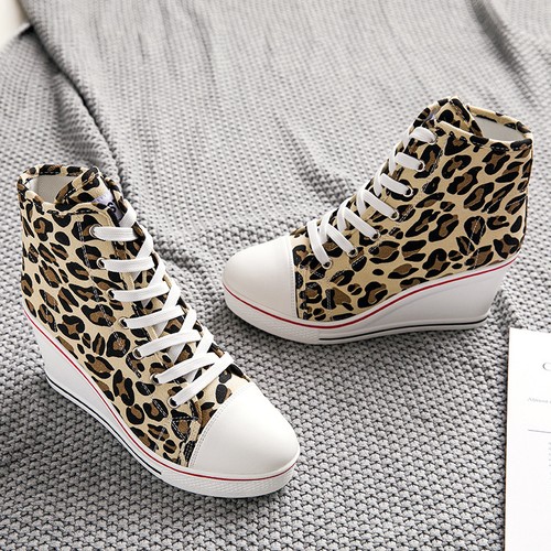 New women canva shoes high - new,