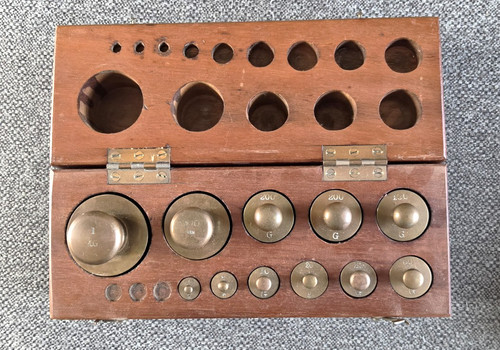 Apothecary weights set - set, in