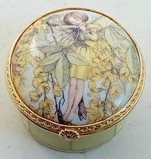 Royal Worcester Flower Fairies Laburnum Fairy Pill Box