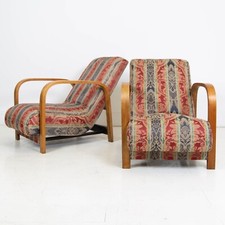1930s Modernist Art Deco Oak Bentwood Armchairs We have 2
