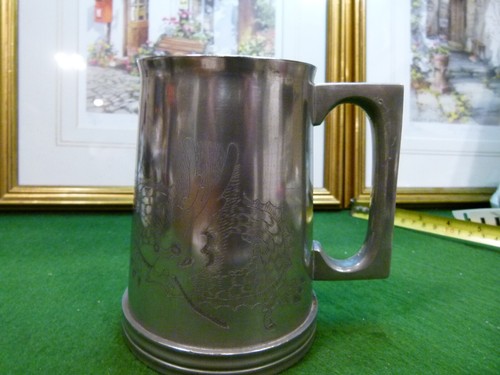 Pewter tankard dragon - pewter,