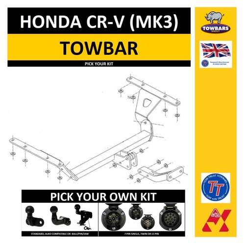 Towbar fit honda crv v - honda,