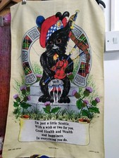 Wee Scottie Piper Cotton Tea Towel by Samuel Lamont
