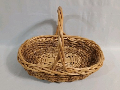 Vintage woven wicker rattan - woven,