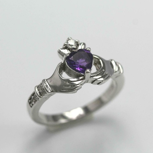 1ct lab created heart amethyst - lab-created,