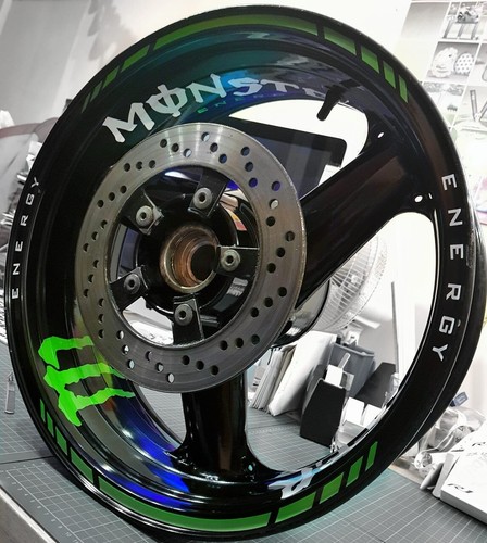 Motorbike wheel sticker - sticker, kit
