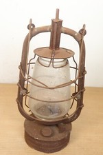 Vintage Veritas Pax Paraffin Oil Hurricane Lamp Storm Lantern Original Globe
