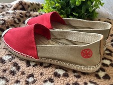 Tori Birch Canvas Flats Size 9