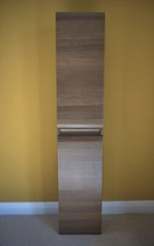 Tall Chestnut effect Bathroom Storage Cabinet - wall hung  - 1400 x 300 x 200mm