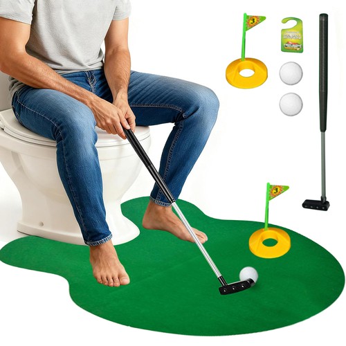 Funny toilet golf mini game - golf,