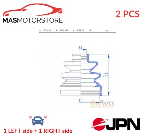 Joint boot kit pair jpn - cv,