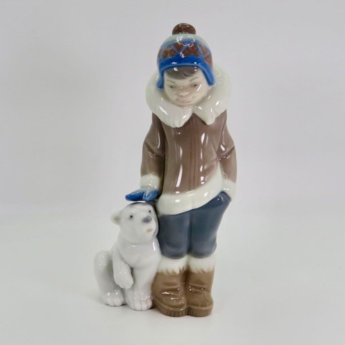 Lladro eskimo boy with - lladro,