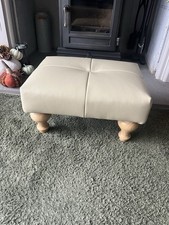 Footstool Small Cream Real