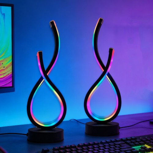 Led table lamp desk nightstand - led,
