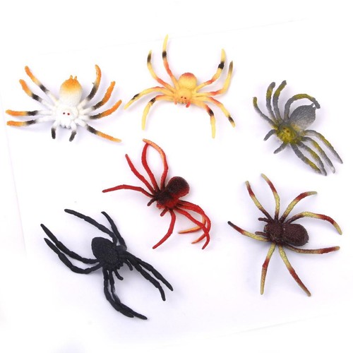Lot 6pcs plastic spider model - 6pcs,