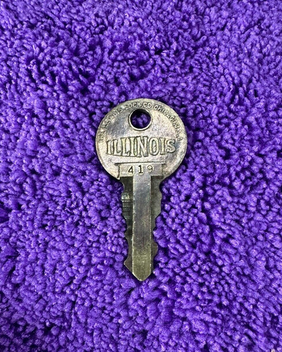 Illinois lock key 419 - lock,