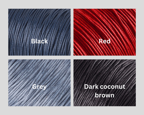 Meter 1mm waxed cotton cord - 10,