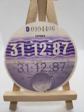 Dodge Stamped 1987 Old Original Road Car HGV Lorry Cars Tax Disc Discs Rare 87