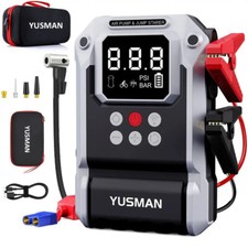 8000A Car Jump Starter Air Compressor Tire Inflator Battery Booster Charge +Case