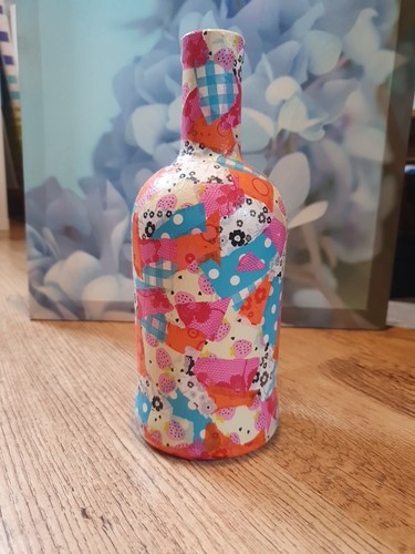 Handmade decoupaged glass - decoupaged,