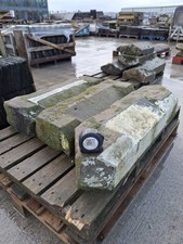 Reclaimed Set Of 3 York Stone Sills 30" - 40"