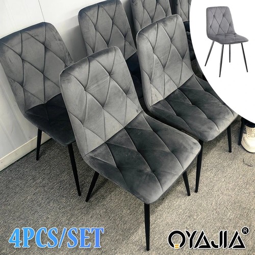 Grey velvet high back dining - velvet,