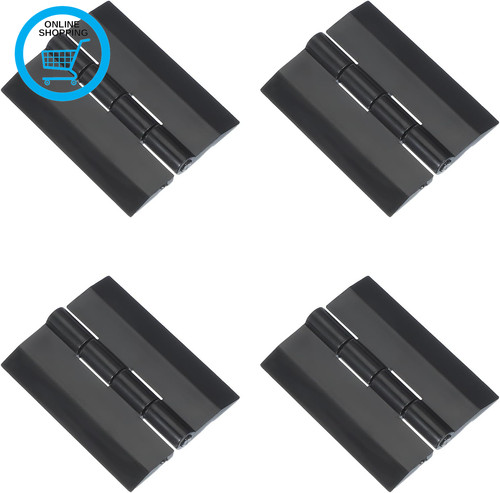 Black plastic hinges acrylic - black,