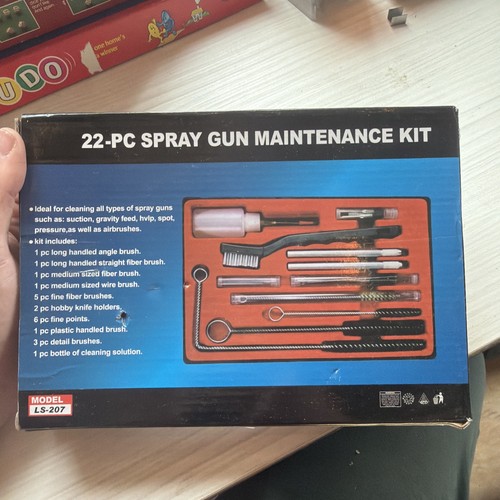 22pc spray gun cleaning kit - gun,