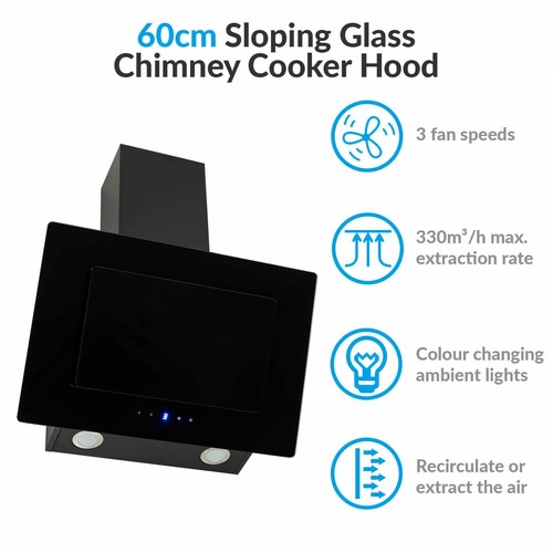 Electriq 60cm angled - electriq, chimney
