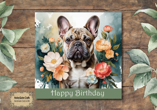Dog 089 birthday card tan - birthday,