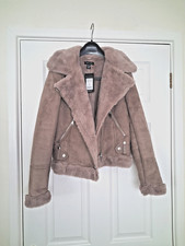 New Look  Anna Women's Faux Sheepskin Short Aviator Jacket UK S / UK8 RRP £49.99