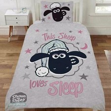 Shaun the Sheep Love Sleep Single Duvet Cover Reversible Bedding Set