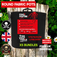 Fabric plant pots - x5, bundle