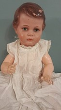 ANTIQUE POSSIBLY GERMAN  DOLL BISQUE HEAD HANDPAINTED FEATURES