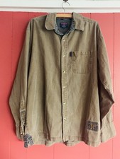 Edwards Heavies Long Sleeve Shirt Mens L/XL Khaki Brown Work Utility Cotton
