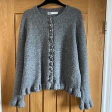 Zara Grey Ruffled Knit