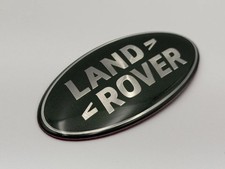 Land Rover Front Grille Badge | Green & Silver Genuine | 86mm X 43mm