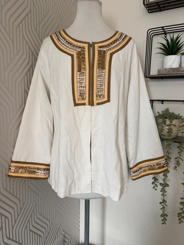 Indigo moon white - white, embellished