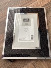 George Black Glitter and Silver Picture Frame 6" x 4"
