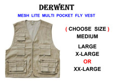 DERWENT MESH LITE FLY VEST WAISTCOAT TROUT FLY ROD FISHING WADING JACKET