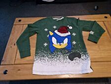 (Next) Christmas Sonic Top Age 7 Years, Sequin Long Sleeve, Good condition 