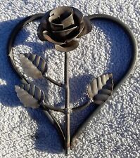 Wrought Iron Heart & Flower