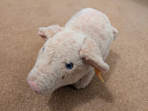 Vintage steiff plush - plush, pig