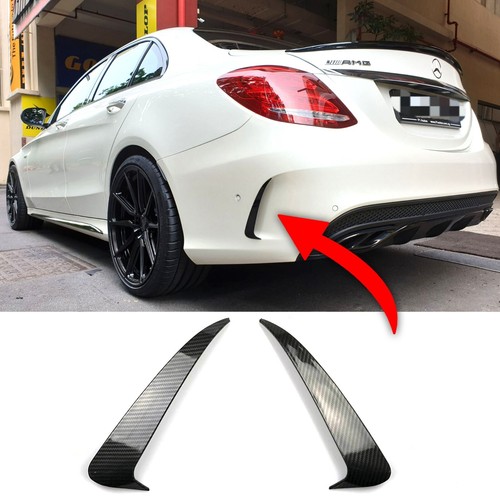 Carbon fibre style rear bumper - carbon,