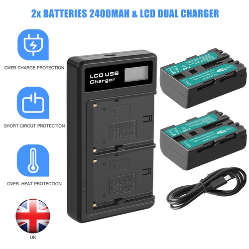 2400mah fm500h battery - 2x, np-fm500h