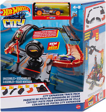 Hot Wheels City Track Pack, 10 Piece Set Includes Track Base & Various Track To