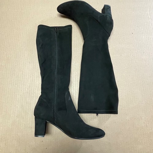 Vaneli black suede tall - suede, zip